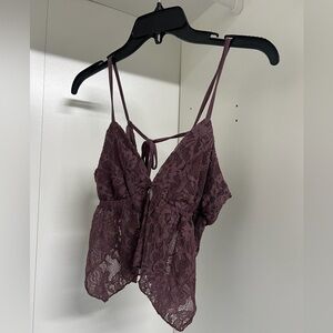 Lace Tank in Plum